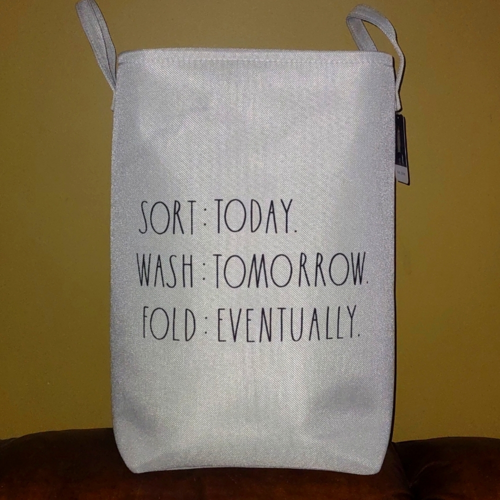 COPY - RAE DUNN Laundry Basket Sort Wash Fold New Genuine